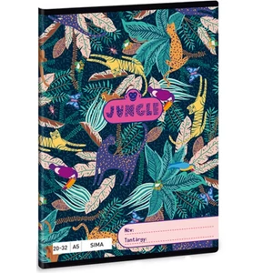 Füzet 20-32 A5 sima Ars Una Jungle (5062) 21 53610621 prémium minőségű füzet