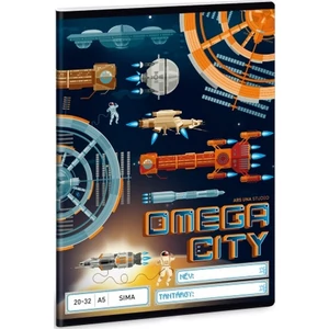 Füzet 20-32 A5 sima Ars Una Omega City - Űrhajós 19 (908) 93619080 prémium minőségű füzet