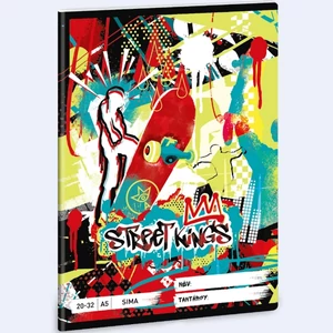 Füzet 20-32 A5 sima Ars Una Street Kings (5357) 24 gördeszka 53613578 prémium minőségű füzet