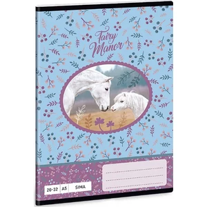 Füzet 20-32 A5 sima Ars Una Fairy Manor tündérvilág lovas 18 93618519 prémium minőségű füzet