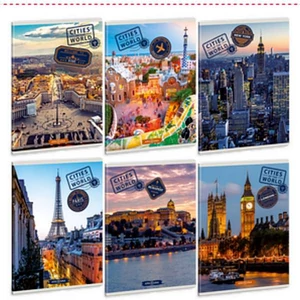 Füzet 20-40 A5 sima Ars Una Cities Of The World (5223) 53152237 prémium minőségű füzet