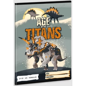 Füzet 21-32 A5 vonalas Ars Una Age of the Titans (5261) 23 dínó 53622617 4-8.osztályig prémium minőség