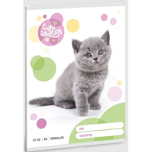 Füzet 21-32 A5 vonalas Ars Una Cuki-Brit Röv. Sz. Macska (5305) 23 53623058 4-8.osztályig prémium minőség