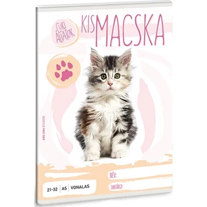 Füzet 21-32 A5 vonalas Ars Una Cuki állatok kismacska 21' 53621061 4-8.osztályig prémium minőség