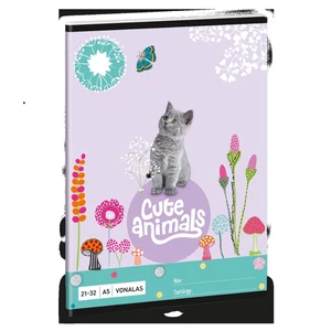 Füzet 21-32 A5 vonalas Ars Una Cute Animals-kitten (5368) 24 cica 53623683 4-8.osztályig prémium minőség