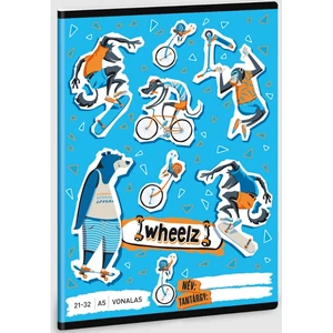 Füzet 21-32 A5 vonalas Ars Una Wheelz (5262) 23 53622624 4-8.osztályig prémium minőség
