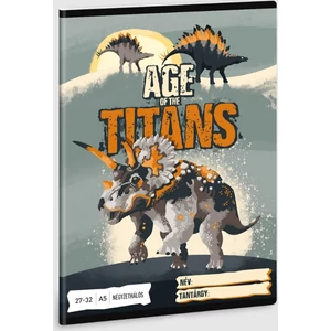 Füzet 27-32 A5 kockás Ars Una Age of the Titans (5261) 23 dínó 53632616 prémium füzet négyzethálós