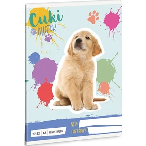 Füzet 27-32 A5 Kockás Ars Una Cuki-Golden Retriever (5495) 25 53634955