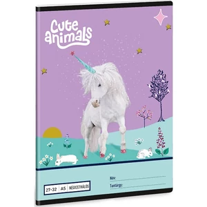 Füzet 27-32 A5 Kockás Ars Una Cute Animals Unicorn (5448) 25 53634481 prémium füzet négyzethálós