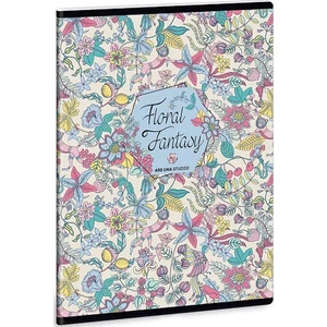 Füzet 27-40 A5 kockás Ars Una Floral Jungle Dzsungel 40lap 19' 93149495 prémium füzet négyzethálós