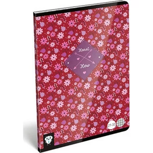Füzet 27-32 A5 kockás Lizzy Kis bagoly - Floral Flow - virágos 18' Lizzy kollekció