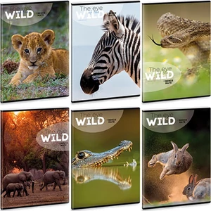Füzet 27-40 A5 kockás Ars Una Extra kapcsos The Eyes Of The Wild 53141002 prémium füzet négyzethálós