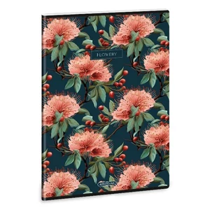 Füzet 80-40 A4 sima Ars Una Extra kapcsos Flowery green (5419)24 53804198 A/4 sima füzet 40lapos 75gr-os