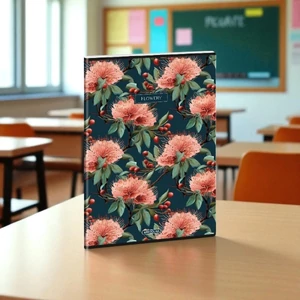 Füzet 80-40 A4 sima Ars Una Extra kapcsos Flowery green (5419)24 53804198 A/4 sima füzet 40lapos 75gr-os