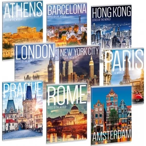 Füzet 80-40 A4 sima Ars Una Cities of the world - Városok 40lap 18' 93809320 A/4 sima füzet 40lapos 75gr-os