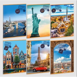Füzet 81-40 A4 vonalas Ars Una Cities Of The World (5325) 23 53113252 A/4 vonalas 40lapos 75gr-os füz