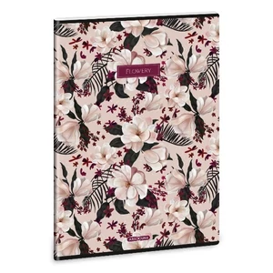Füzet 81-40 A4 vonalas Ars Una Extra kapcsos Flowery pink(5375)24 53113757 A/4 vonalas 40lapos 75gr-os füz
