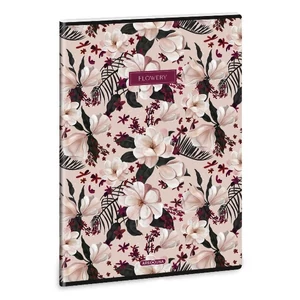 Füzet 87-40 A4 kockás Ars Una Extra kapcsos Flowery pink(5375)24 53123756 A/4-es négyzethálós 40lapos 75g