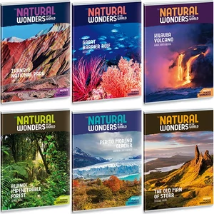 Füzet 87-40 A4 kockás Ars Una Extra kapcsos Natural Wonders 21' 53121028 A/4-es négyzethálós 40lapos 75g