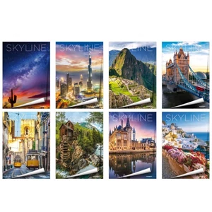 Füzet A4 Blasetti vonalas 80g 42 lapos Skyline Keményfedeles