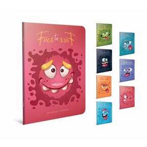Füzet A4 Gipta Face to face karton borítással 60 lapos kockás 4304