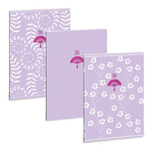 Füzet A4 ponthálós Ars Una Purple Spring(5245) 53102454 Extra kapcsos prémium füzet