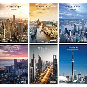 Füzet A4 vonalas 54 lap Skyline City 