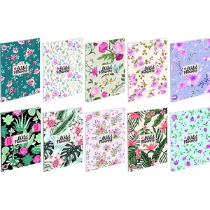 Füzet 27-40 A5 kockás T-Creativ Eco, 40 lapos, 10 minta Wild Flower s