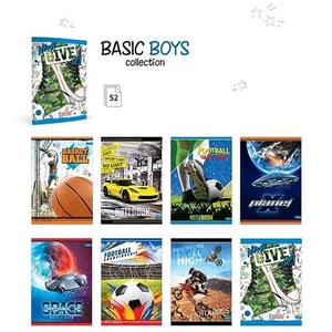 Füzet A/5 kockás Basic boys '25