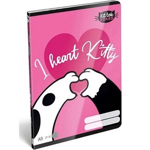 Füzet A/5 kockás KitTok, Heart Kitty 