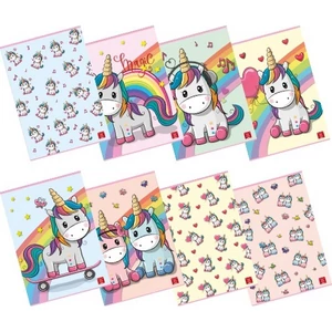 Füzet A/5 Pigna Unicornis 42 lapos vonalas glitteres