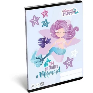 Füzet A/5 sima Mermaid, Sweet 