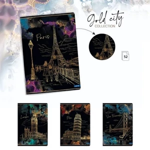Füzet A/5 vonalas Gold city