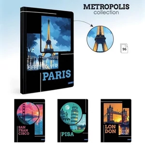 Füzet A/5 vonalas METROPOLIS "25