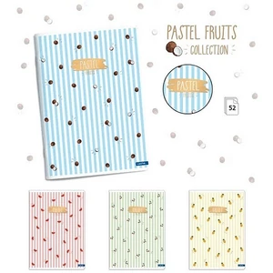 Füzet A/5 vonalas Pastel Fruits 52lap 