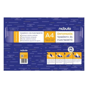 Füzetborító A4 Nebulo öntapadó 10 db/cs kék Füzet-Könyvborító Nebulo