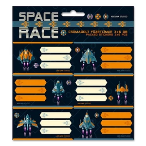 Füzetcímke Ars Una 3x6db Space Race (5143) 22 53831439 Öntapadós - egy csomagban külön