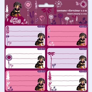 Füzetcímke Ars Una 3x6db 24'' Cute Animals-puppy (5369) 24 TACSKÓ 53833693 Öntapadós - egy csomagban külön