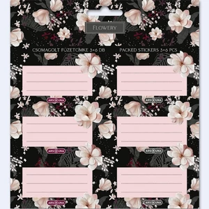 Füzetcímke Ars Una 3x6db 24'' Flowery(5400) 53834003 Öntapadós - egy csomagban külön
