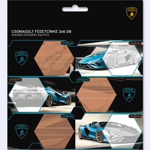 Füzetcímke Ars Una 3x6db 24' Lamborghini (5336) autó 53833365 Öntapadós - egy csomagban külön