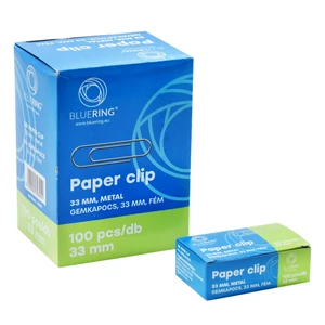 Gémkapocs 33mm Bluering 100db/doboz Irodai kiegészítők