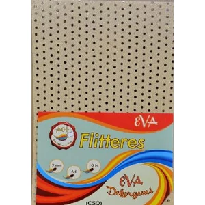 Dekorgumi flitter es vanília 2mm, A4 EVA Gumilap glitteres