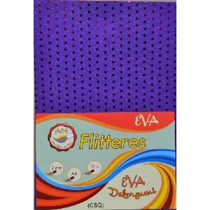 Dekorgumi flitter es lila 2mm, A4 EVA Gumilap glitteres