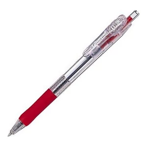 Golyóstoll 0,21mm Zebra nyomógombos, Tapli Clip ECO, piros