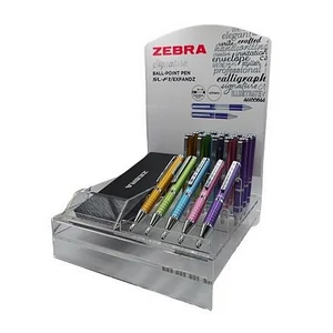 Golyóstoll 0,24 mm teleszkópos ZEBRA "SL-F1" kék világos színek
