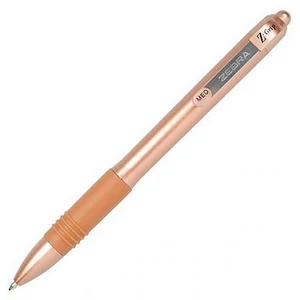 Golyóstoll 0,27mm Zebra nyomógombos,Z-Grip Smooth Rose Gold, kék