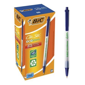Golyóstoll 0,32mm Bic nyomógombos, Clic Stic ecolutions, kék BC8806890