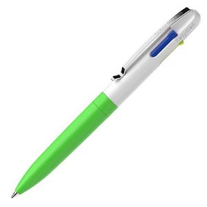Golyóstoll 0,5mm Schneider nyomógombos, négyszínű, Take 4 Neon, zöld-fehér