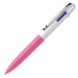 Golyóstoll 0,5mm Schneider nyomógombos, négyszínű, Take 4 Neon, rózsaszín-fehér