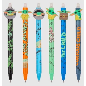 Golyóstoll radírozható 0,5mm Baby Yoda 6 minta kék íráskép Colorino